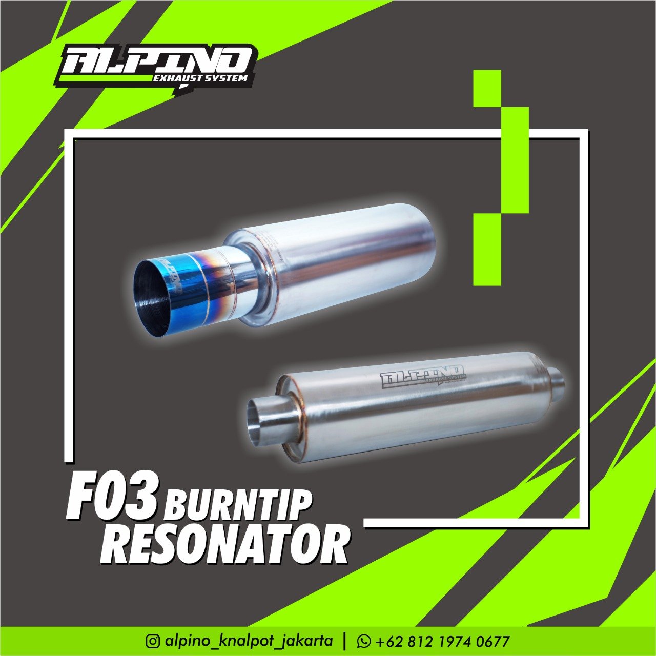 Knalpot Alpino F03 Burntip